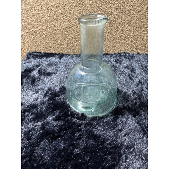 Vintage Colavita Clear Glass Olive Oil Decanter Vintage 50cl 350g Embossed Logo - Picture 2 of 6